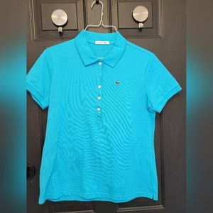 Lacoste women's short sleeve polo shirt size 48